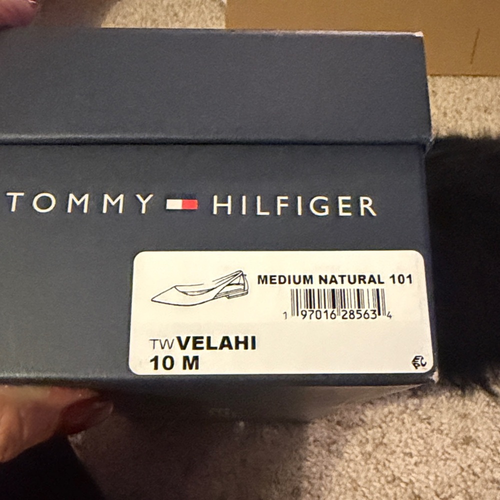 Tommy Hilfiger Cognac Velahi Pointed Toe Slingback Flats - Picture 8 of 8